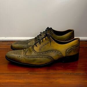 Duca Di Matiste Made in Italy leather square toe Oxford lace up dress shoes 45